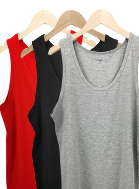 新一步莫代尔男士背心纯棉修身夏季薄青年内穿打底汗衫二股筋1338