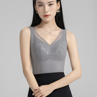 茜丝柔秋季薄款发热背心女