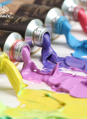 凤凰灰度油画颜料50ML美术用品绘画艺术创作材料打底马卡龙灰色系