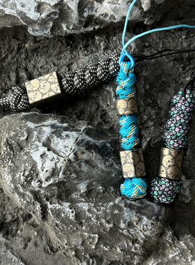 TiFire彩钛馆【暗黑骷髅】钛合金坠子EDC推牌玩具挂坠刀坠彩钛