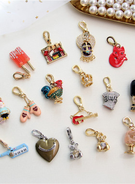 韩版ins圣诞老人小熊项链吊坠