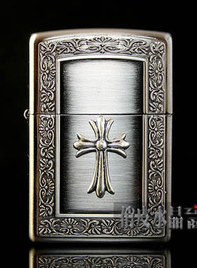 俏皮水晶专柜正品zippo打火机 复古小十字架22569-B 12年H