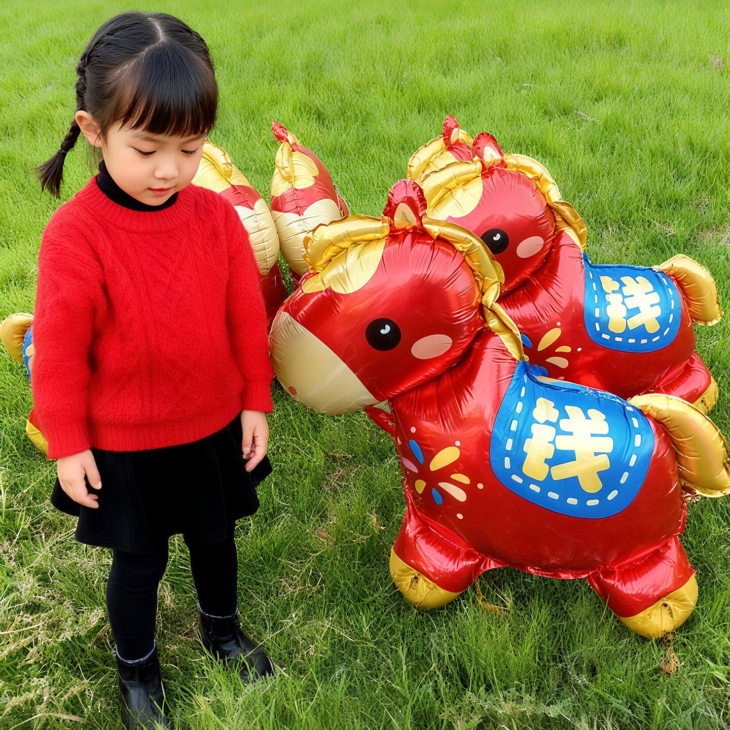 新年马上有钱造型气球