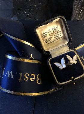 造物星球一一贝母蝴蝶银针耳夹