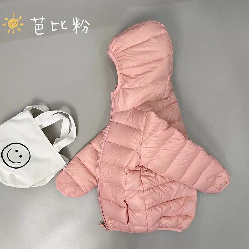 儿童轻薄羽绒服男女童宝宝秋冬新款婴儿亲子外套短款保暖中大