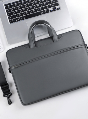 笔记本电脑包女手提高级感适用华为MateBook14寸苹果macbookair13.3华硕戴尔15.6联想16通勤平板斜跨公文包男