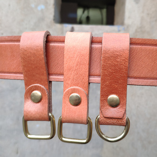 头层水牛皮钥匙挂件手工复古钥匙环个性创意小配件穿皮带钥匙扣