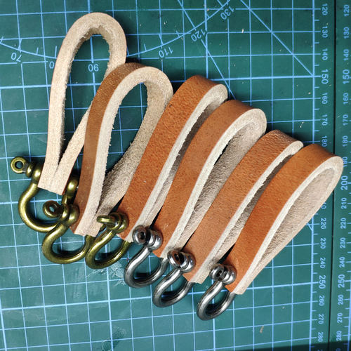 创意手工钥匙挂件配件水牛皮可穿