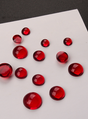红色仿红玛瑙树脂猫眼光感戒面diy配件古风发簪镶嵌宝石贴片材料