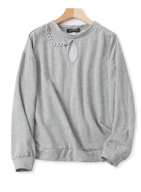 外贸毛圈大码卫衣 春秋款长袖宽松外套时尚套头打底衫女上衣02074