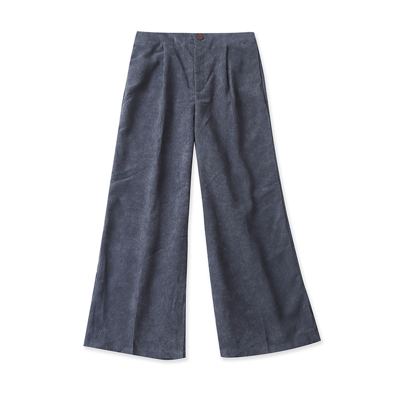 灯芯绒直筒阔腿裤 春秋新款外贸显瘦微喇女宽松休闲时尚裤子13222,女装/女士精品,休闲裤,淘宝优惠券,粉丝福利购,淘宝优惠卷