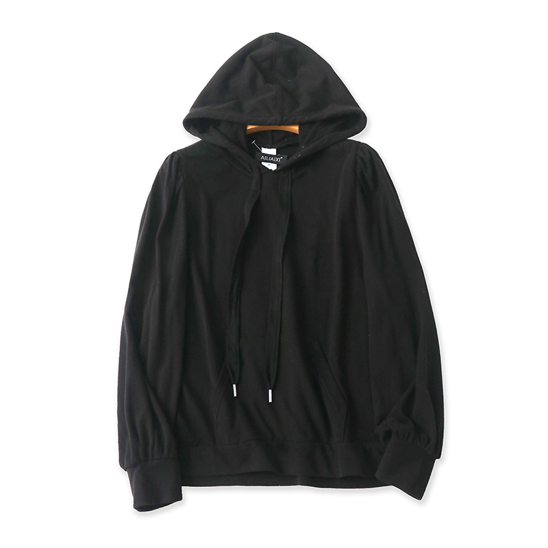 外贸连帽毛圈卫衣 春秋新款长袖外套女套头帽衫宽松休闲上衣K/7-3