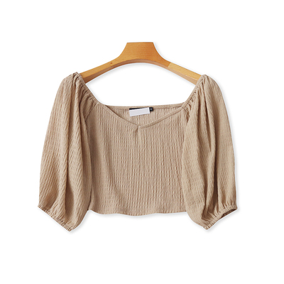 短袖百搭薄款短款露脐装