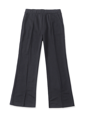 开叉松紧腰休闲微喇叭裤 春秋新款显瘦女修身九分时尚长裤子02182