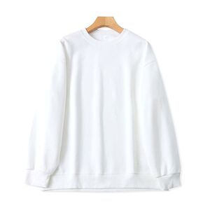 外贸圆领加绒加厚卫衣 春秋新款保暖男女款宽松大码休闲外套01023