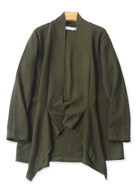 外贸长袖针织披肩 春秋新款开衫中长款空调罩衫女士上衣外套06014