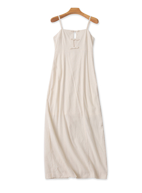 欧美气质棉吊带连衣裙 夏季新款长款抹胸裙女时尚蝴蝶结裙子09342