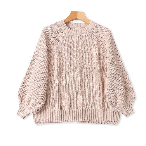 外贸雪尼尔长袖毛衣女秋冬新款