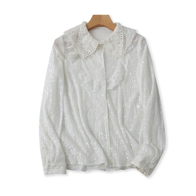 爱丽爱熙宽松百搭长袖衬衫衬衣