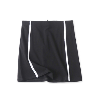 夏季 包臀裙 新款 A字百搭时尚 女士外贸裙子06192 短款 棉拼色半身裙