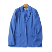 外套 工作服 女春秋新款 修身 蓝色西装 职业正装 韩版 显瘦西服 12192