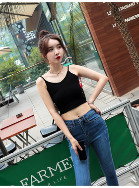网红美背吊带 抹胸瑜伽背心女夏季新款运动弹力打底外穿上衣22443