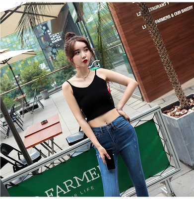 美背瑜伽背心夏季吊带抹胸甜美