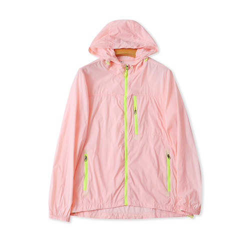 轻薄拼色连帽防晒衣女户外时尚