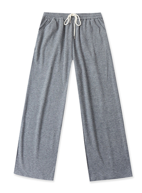 外贸松紧腰休闲裤 春秋新款时尚显瘦卫裤女垂感宽松阔腿裤子03103