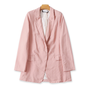 西服女休闲宽松显瘦长袖 时尚 上衣外套10274 春秋新款 外贸翻领西装
