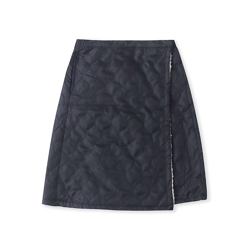 日单加绒半松紧腰半身裙 秋冬新款保暖时尚女一片式短款裙子15504