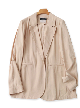 翻领小西装 春秋新款长袖西服开衫 女休闲百搭时尚上衣外套 15402