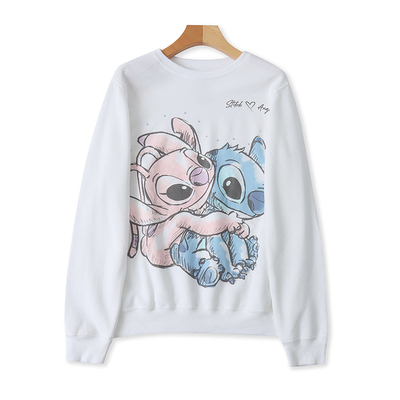 外贸圆领加绒卫衣宽松休闲时尚