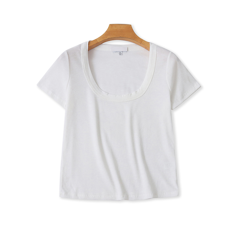 外贸圆领短袖T恤衫修身时尚百搭