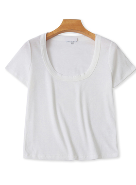 外贸圆领短袖T恤衫 夏季新款修身时尚打底体恤衫 女纯色上衣01133