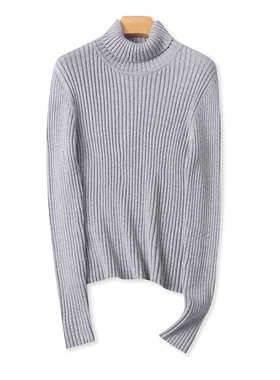 高领针织衫 秋冬新款百搭弹力打底衫外贸女套头长袖毛衣上衣22032