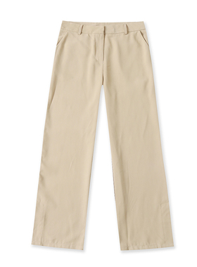 外贸高腰休闲裤 春秋新款时尚宽松直筒裤 纯色女西装长裤子 13292