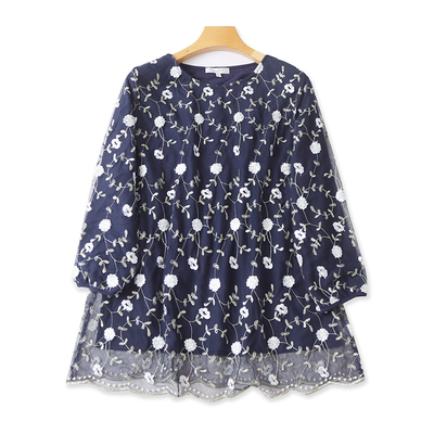 刺绣爱丽爱熙百搭刺绣上衣打底衫