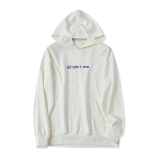 连帽刺绣字母卫衣 春秋新款长袖宽松休闲外套女套头上衣帽衫17512