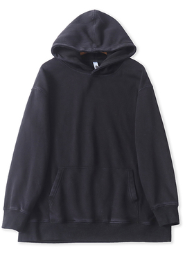 婴儿绒连帽做旧卫衣 秋冬新款外贸时尚外套 女宽松大码上衣 11251