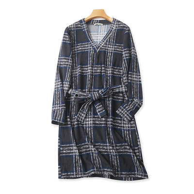 百搭款格子系带连衣裙