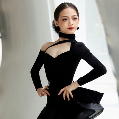 星辰舞服拉丁舞新款练习服高级黑