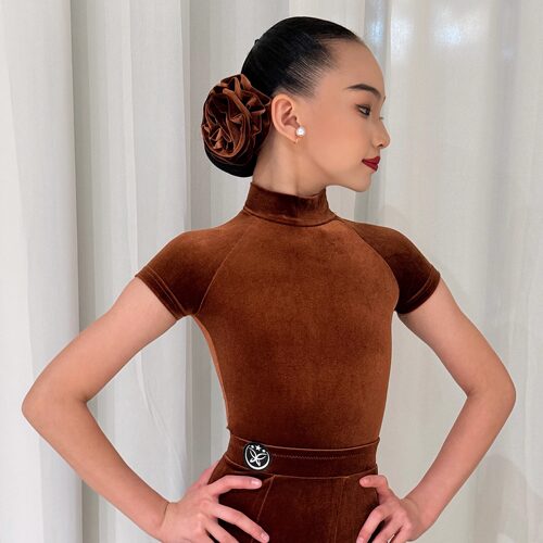 松露巧克力短袖拉丁舞规定服