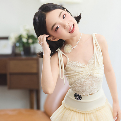 星辰舞服拉丁舞服练习服蕾丝吊带纱裙女童日常穿搭