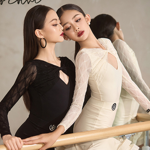 星木漾拉丁舞服「月光心语」秋冬新款 拉丁舞练功服 镂空设计长袖