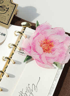 snow乔手帐分隔页｜原创水彩手绘花朵M5A6异形双面亚克力书签索引
