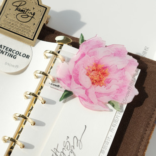 snow乔手帐分隔页｜原创水彩手绘花朵M5A6异形双面亚克力书签索引