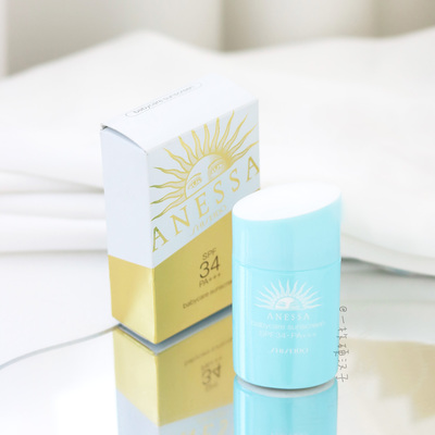 包邮 Anessa安耐晒 儿童防晒霜 蓝瓶婴儿宝宝脸部专用SPF34 25ml