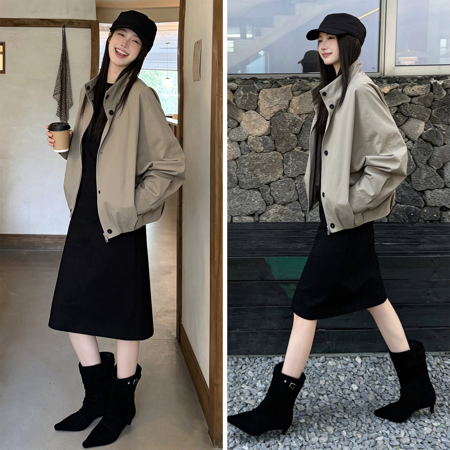 冬季韩版尖头低跟皮带扣女短靴子