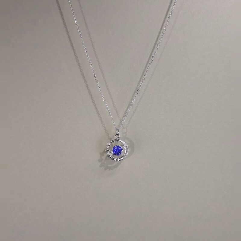 星球项链男女穿搭配饰品锁骨链
